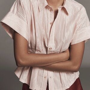 NWT ANTHROPOLOGY Pink Striped Women's Top